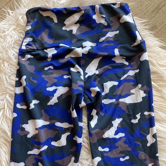 Onzie Midnight Blue High Rise Camouflage Hot Yoga Leggings Size S/M EUC - Picture 8 of 16
